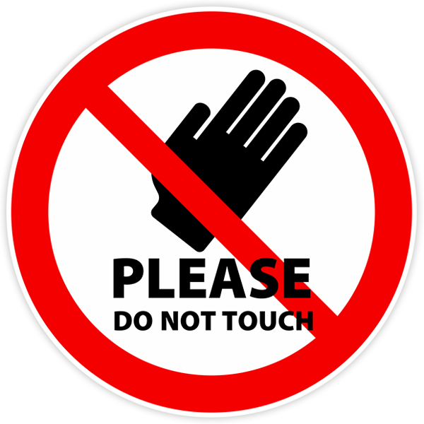 Pegatinas: Prohibido tocar