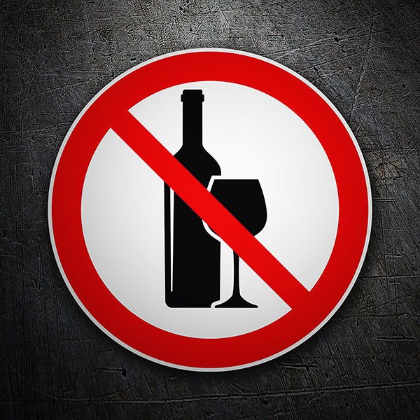 Pegatinas: Prohibido vino