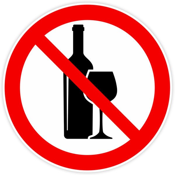 Pegatinas: Prohibido vino