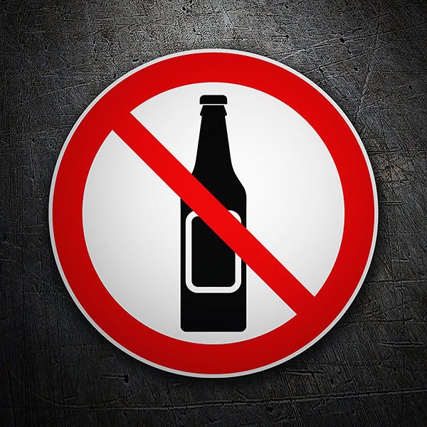 Pegatinas: Prohibido bebidas alcohólicas