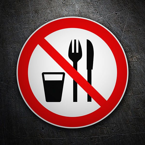 Pegatinas: Prohibido comer