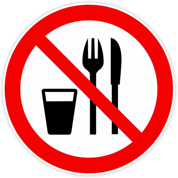 Pegatinas: Prohibido comer