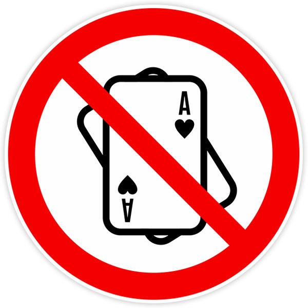 Pegatinas: Prohibido jugar al poker