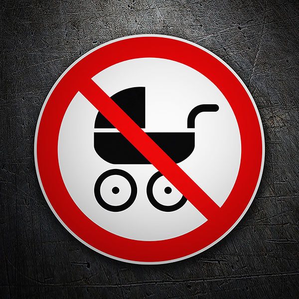 Pegatinas: Prohibido carritos de bebé