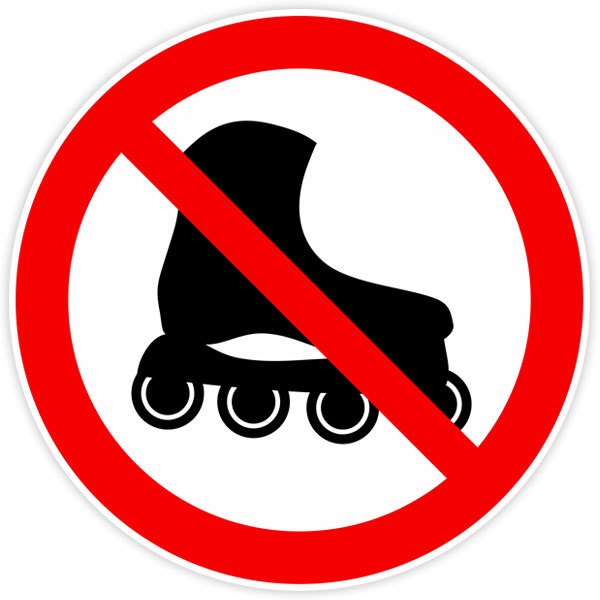 Pegatinas: Prohibido patinar