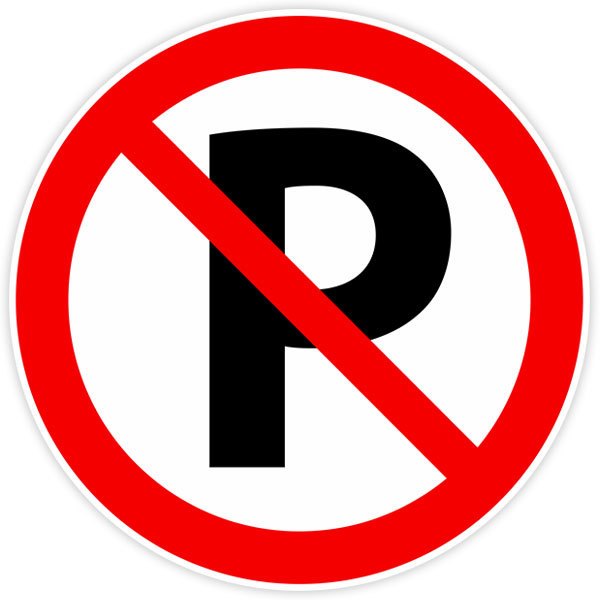 Pegatina Prohibido aparcar
