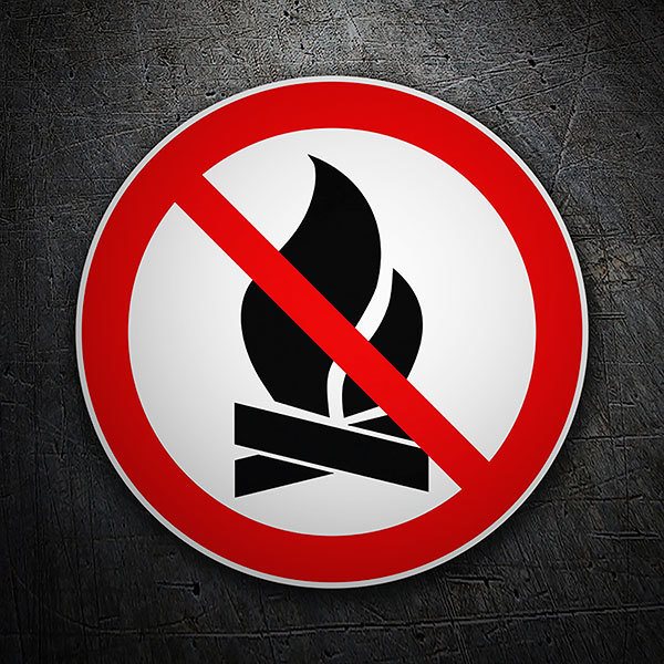 Pegatinas: Prohibido hacer fuego