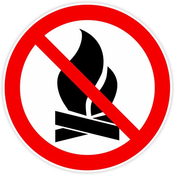 Pegatinas: Prohibido hacer fuego