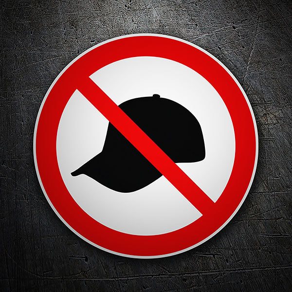 Pegatinas: Prohibido llevar gorra