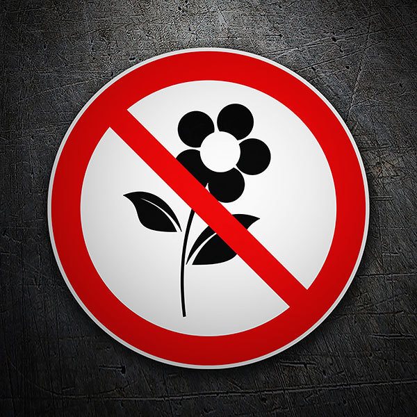 Pegatinas: Prohibido arrancar flores