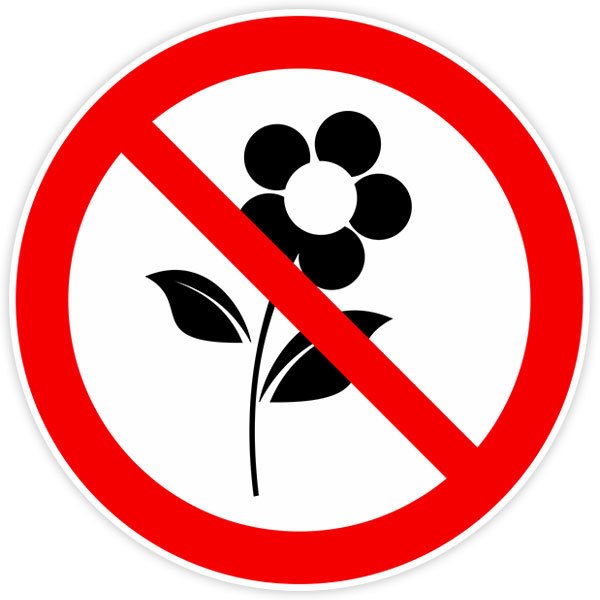 Pegatinas: Prohibido arrancar flores