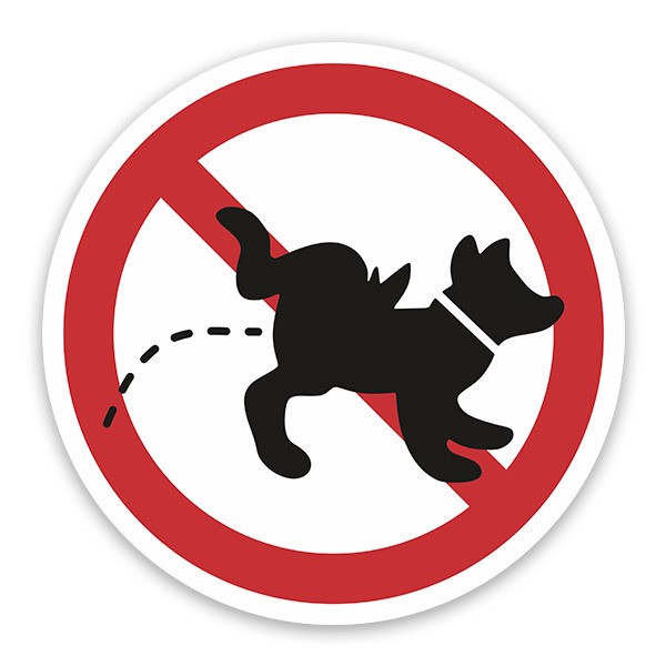 Pegatinas: Prohibido Orinar Perros