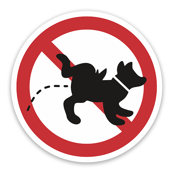 Pegatinas: Prohibido Orinar Perros