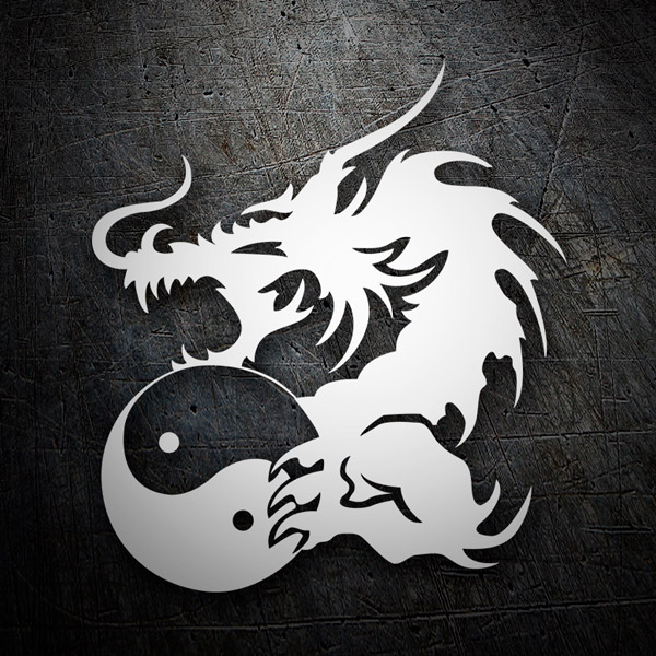Pegatinas: Dragón Yin Yang