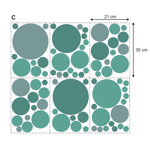 Vinilos Decorativos: Set Círculos Turquesa