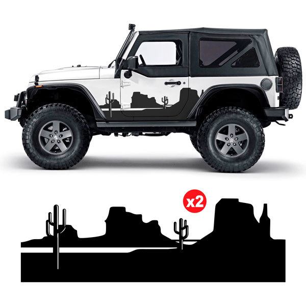 Pegatinas: Kit Adhesivos Laterales Desierto para 4x4 2 Puerta