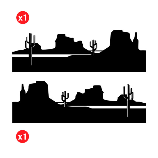 Pegatinas: Kit Adhesivos Laterales Desierto para 4x4 2 Puerta