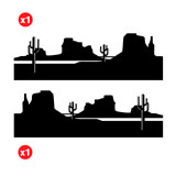 Pegatinas: Kit Adhesivos Laterales Desierto para 4x4 2 Puerta 2