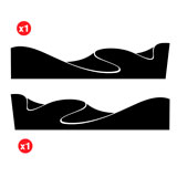 Pegatinas: Kit Adhesivos Laterales Dunas para 4x4 2 Puertas 2