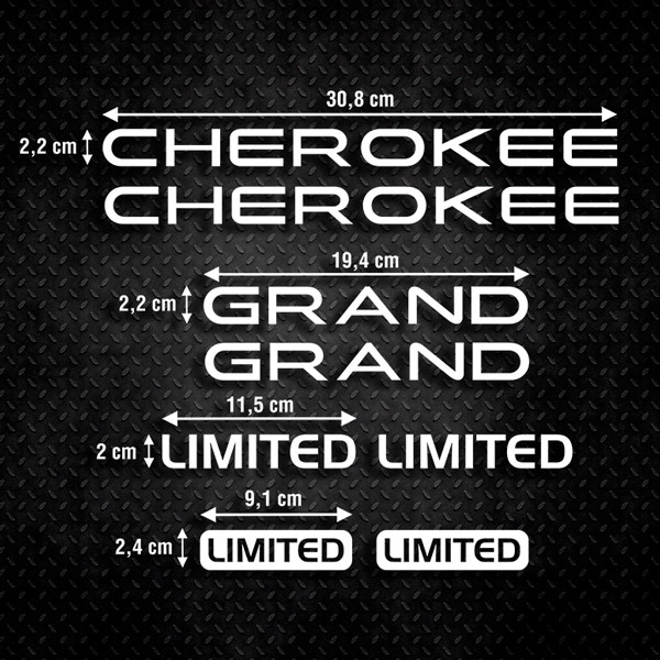Pegatinas: Set 8X Cherokee Grand Limited