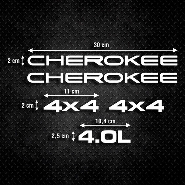 Pegatinas: Set 5X Cherokee 4x4