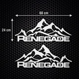 Pegatinas: Set 2X Bandas Laterales Renegade Montañas Nevadas 2