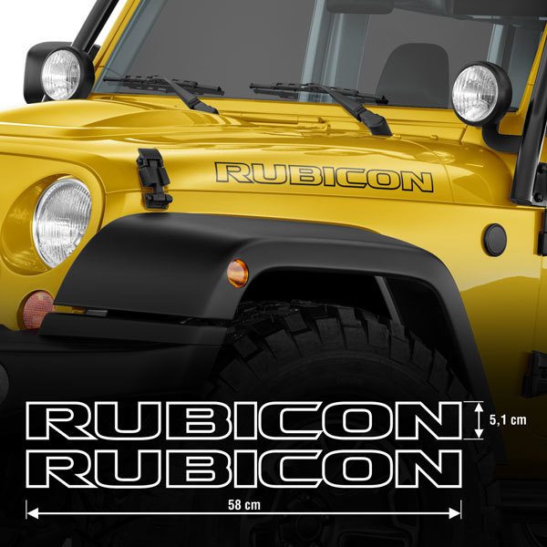 Pegatinas: Set 2X Rubicon 4x4 Jeep