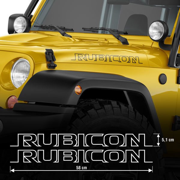 Pegatinas: Set 2X Rubicon Jeep Lateral