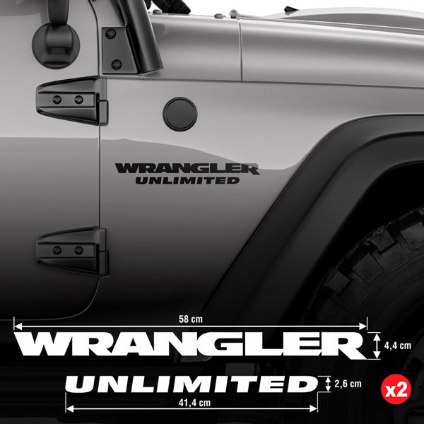 Pegatinas: Set 2X Lateral Wrangler Unlimited 0