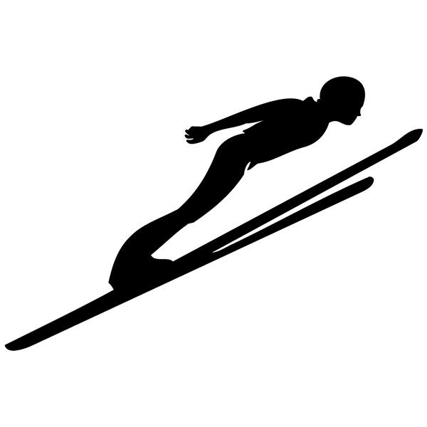 Pegatinas: Esquí Salto Trampolín