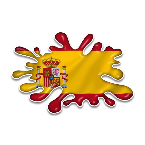 Pegatinas: Mancha Splat Bandera España