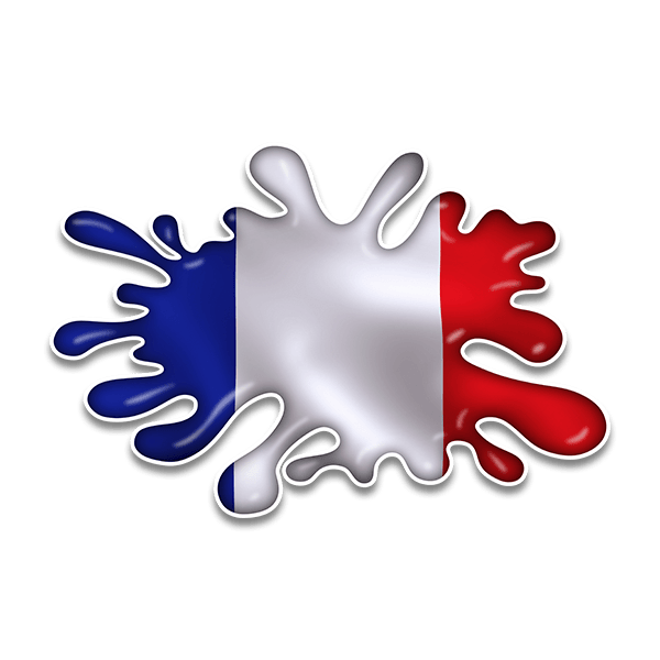 Pegatinas: Mancha Splat Bandera Francia 0