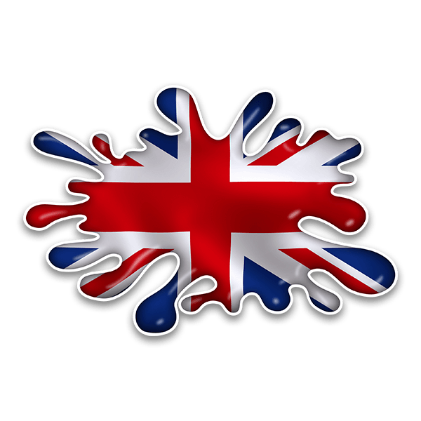 Pegatinas: Mancha Splat Bandera Reino Unido