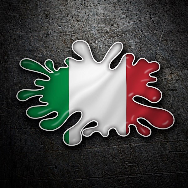 Pegatinas: Mancha Splat Bandera Italia 1