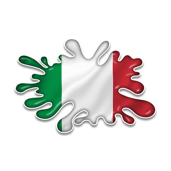 Pegatinas: Mancha Splat Bandera Italia