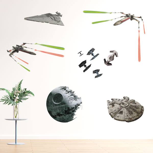 Vinilos Decorativos: Naves Clásicas de Star Wars