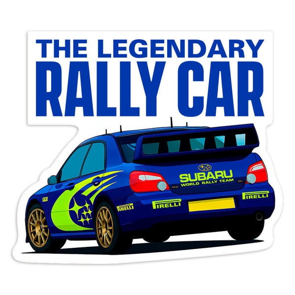 Pegatinas: El Coche de Rally Legendario Subaru WRC