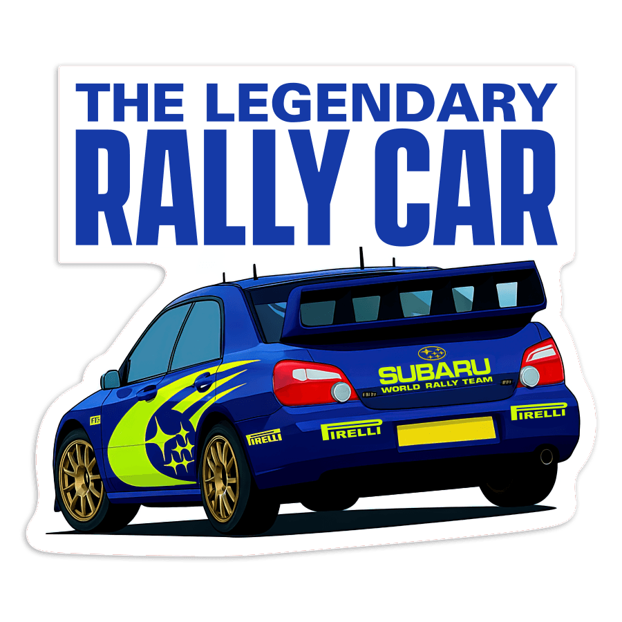 Pegatinas: El Coche de Rally Legendario Subaru WRC