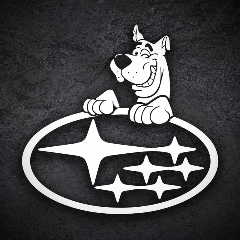 Pegatinas: Scooby Doo Subaru Rally Fan Art