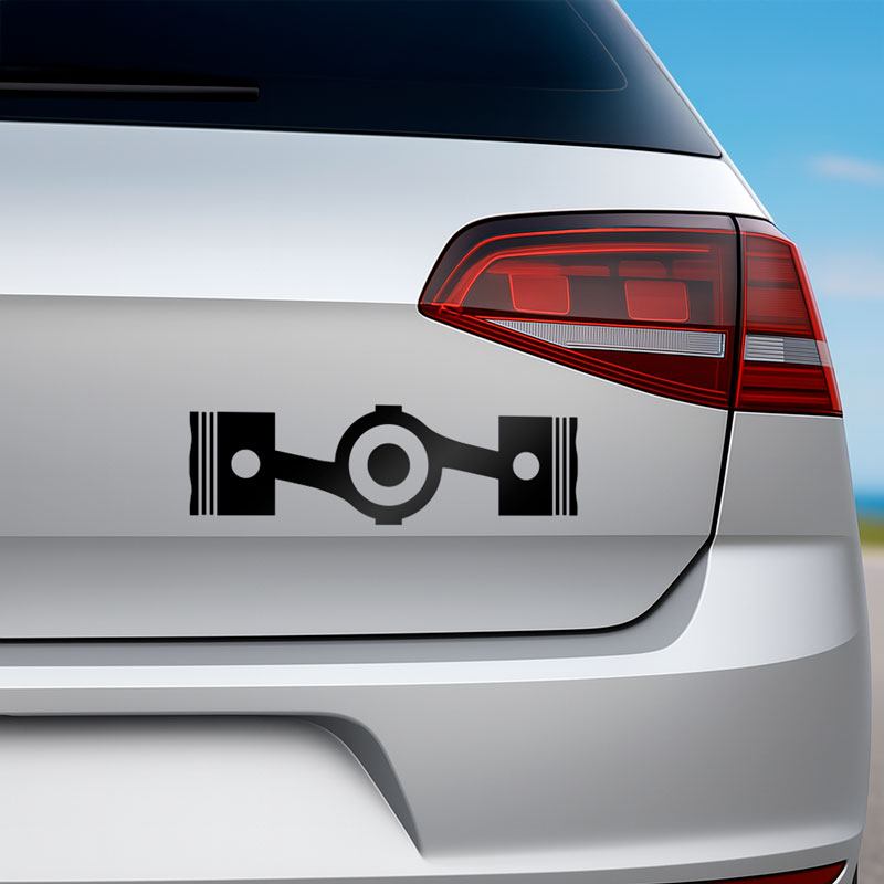 Pegatinas: Motor Boxer Subaru con Texto 'Symmetrical AWD'