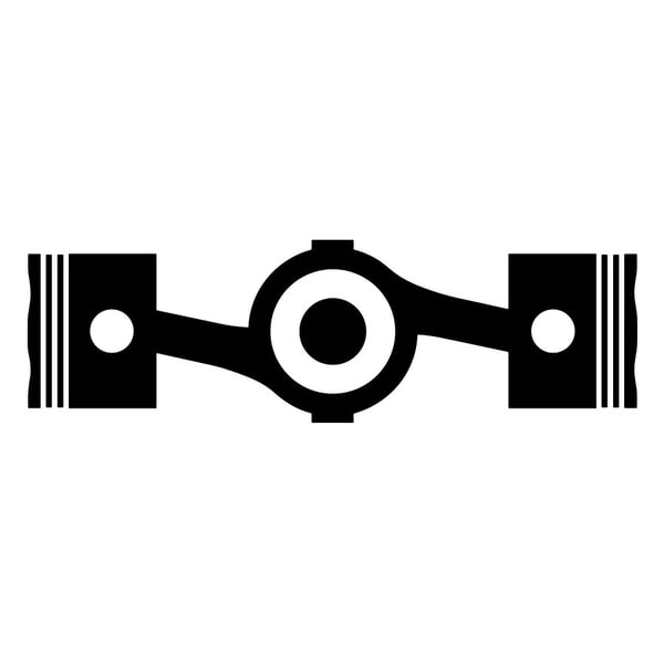 Pegatinas: Motor Boxer Subaru con Texto 'Symmetrical AWD'