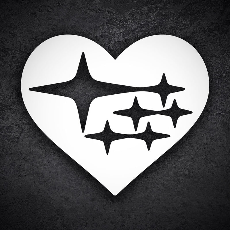 Pegatinas: Corazón de Subaru
