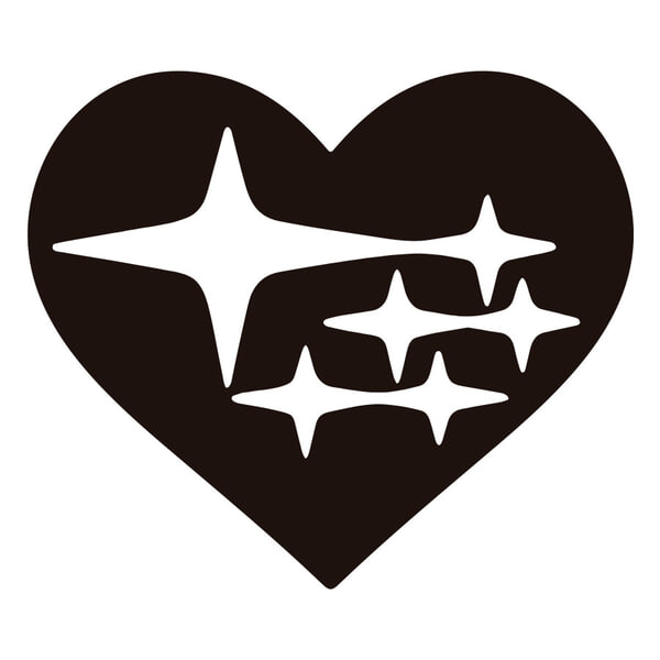 Pegatinas: Corazón de Subaru