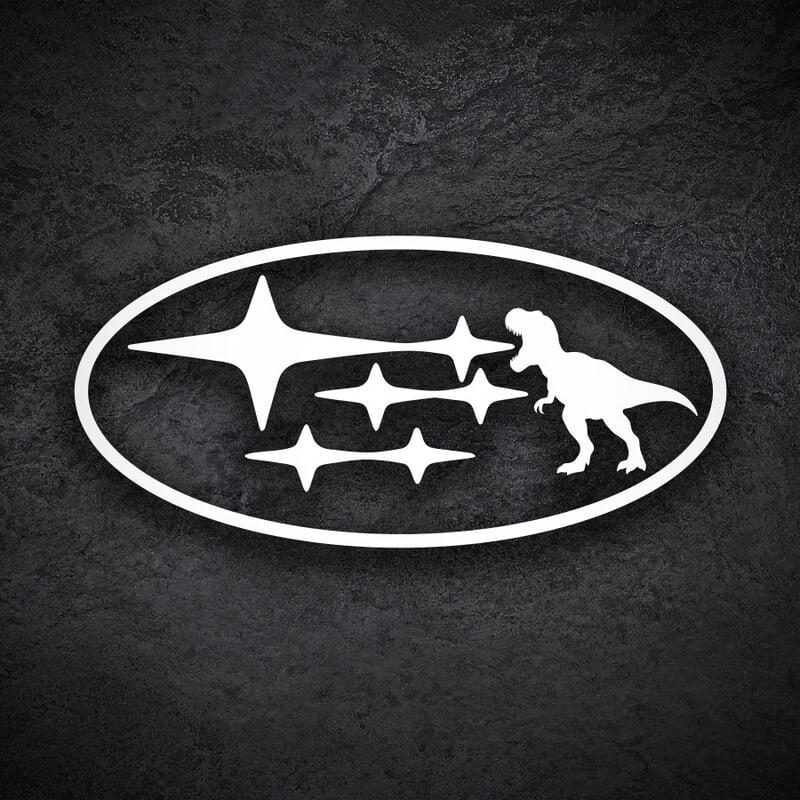 Pegatinas: Subaru Dinosaurio T-Rex Fan Art