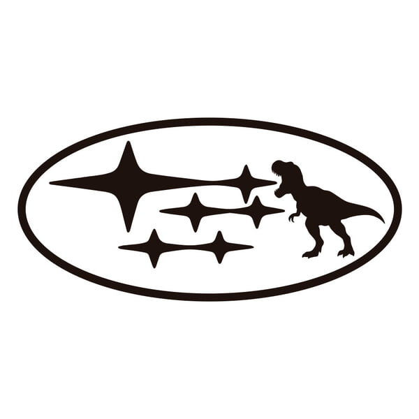 Pegatinas: Subaru Dinosaurio T-Rex Fan Art
