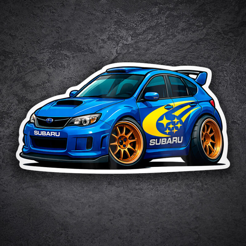 Pegatinas: Subaru WRX STI Hatchback Rally