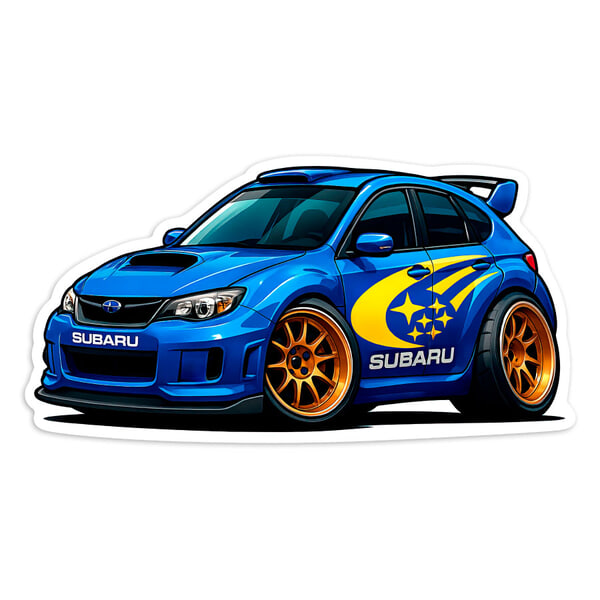 Pegatinas: Subaru WRX STI Hatchback Rally