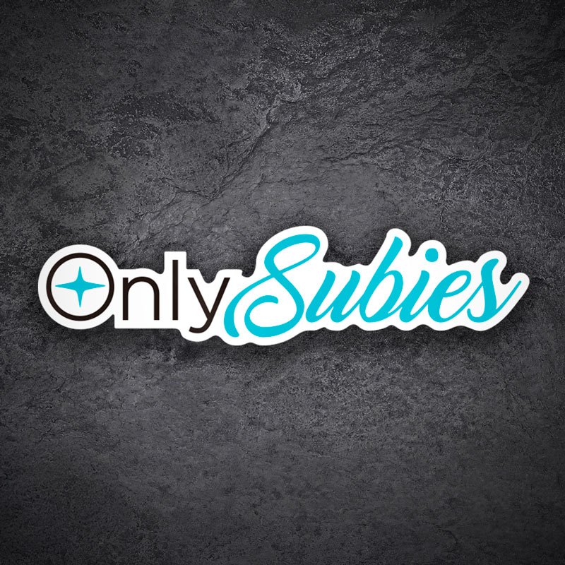 Pegatinas: Only Subies con Estilo Tipogr&aacute;fico Moderno