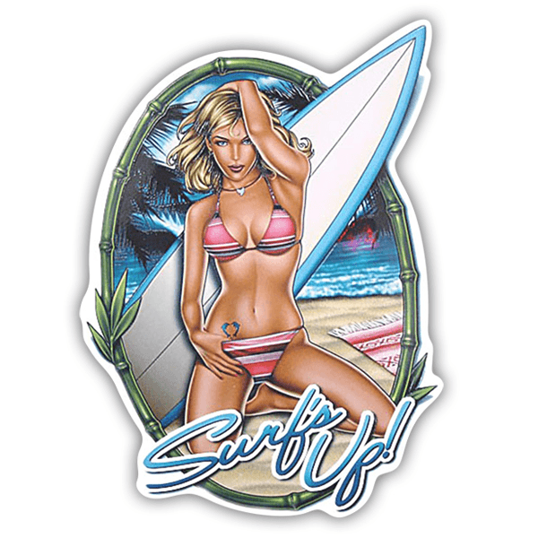 Vinilos Decorativos: Chica Surfs up 0