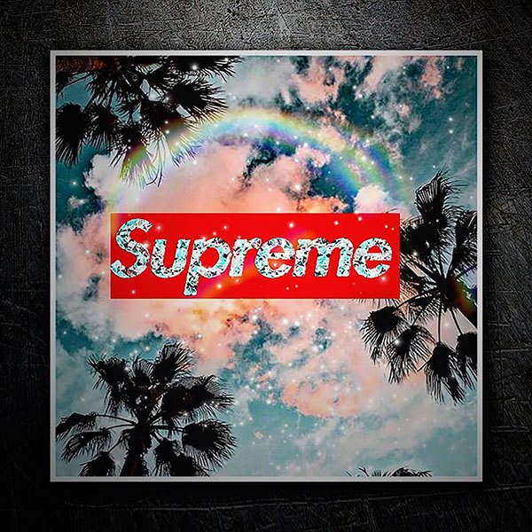 Pegatinas: Supreme cielo
